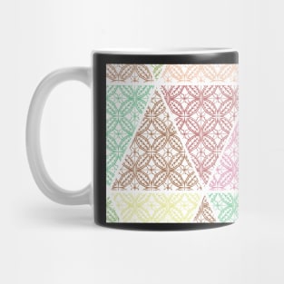 Tribal pattern, geometric and flower motifs, abstract print Mug